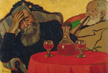 ピアセックおじさんと赤ワインを飲む父、1907年